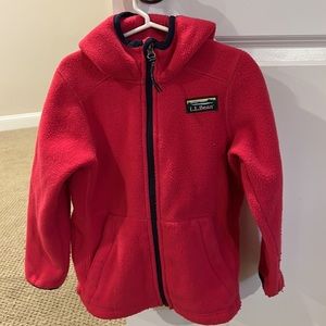 L.L.Bean girls fleece jacket size 5-6